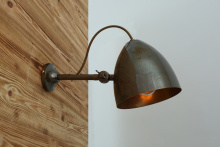 Mullan Lighting MLWL238ANTBRS - Quito Cone Wall Light | Antique Brass